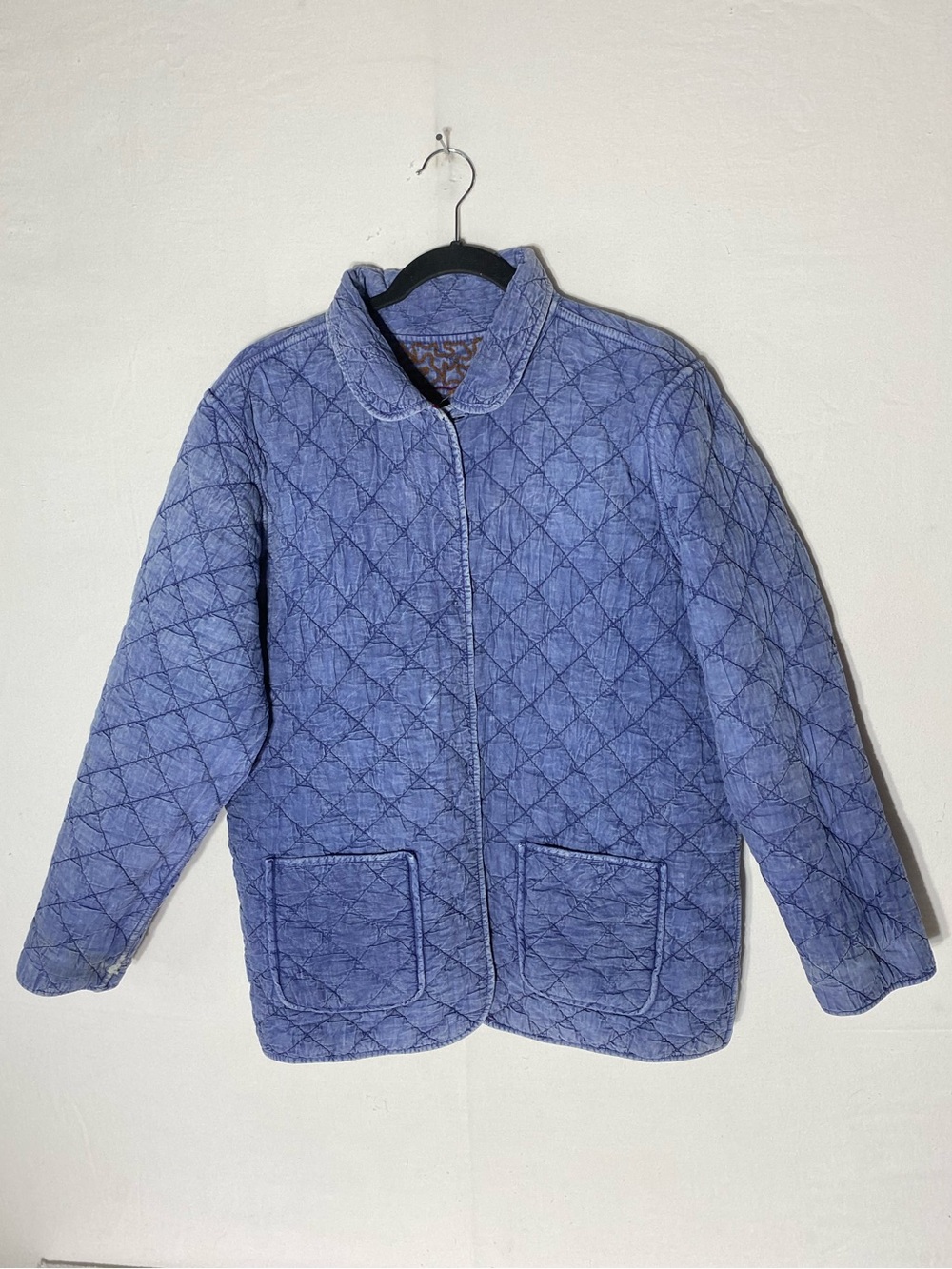 Vintage 90s Kantha Quilt Jacket Patchwork Boho Folk Art Embroidered Animals M - Picture 3 of 16